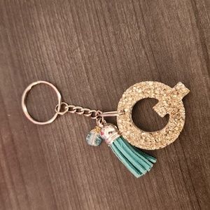 "Q" Resin Keychain